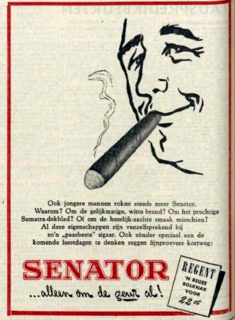 Paasbeste sigaar Senator NvhN 19 april 1957