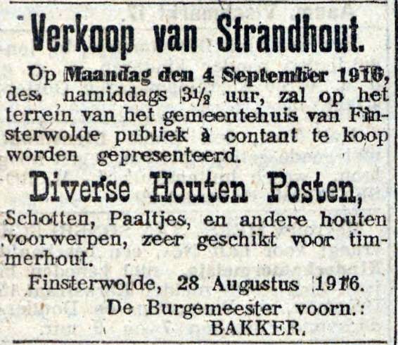 Nieuwsblad van het Noorden 30 augustus 1916.